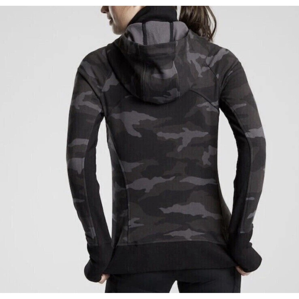ATHLETA‎ Jacket Women's Small Hoodie Camo Sweatshirt Full Zip Athleisure Outdoor - Picture 2 of 10